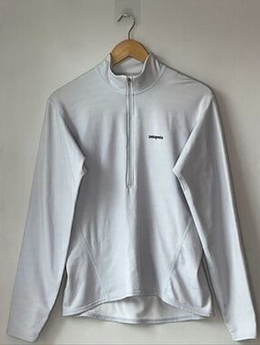NWOT Patagonia Grey Womens Cycling Quarter Zip Pullover Jersey Jacket Size Large